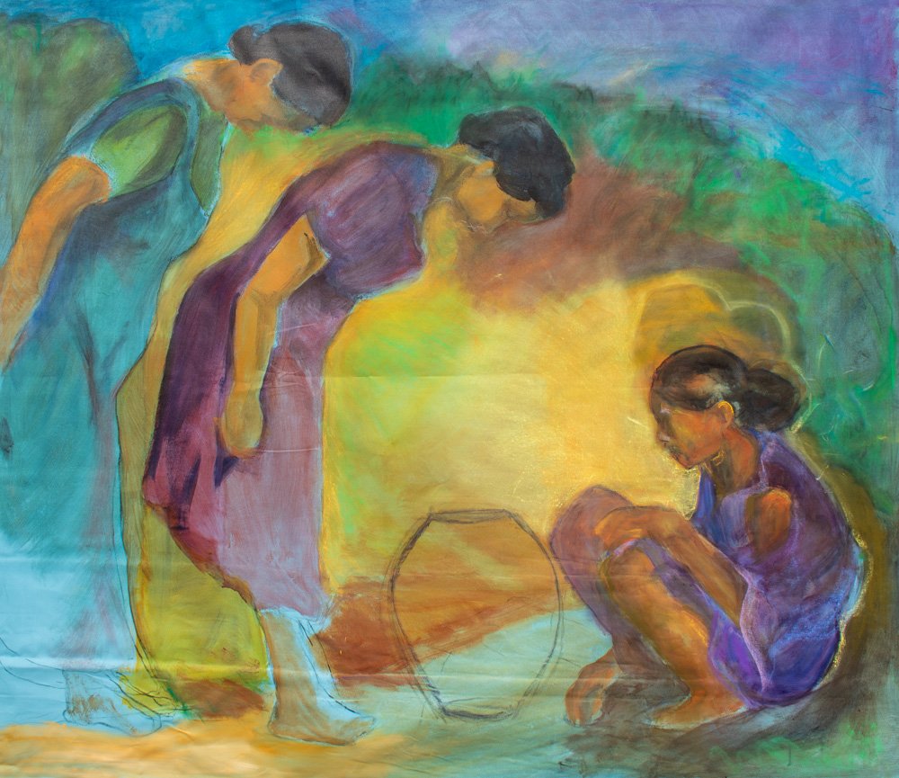 Impressionistisch kunst olieverf op doek schilderij